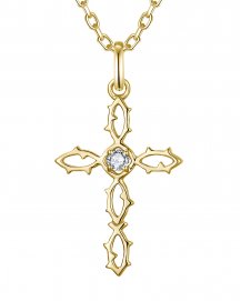 CROSS SOLITAIRE DIAMOND PENDANT (TP4584)